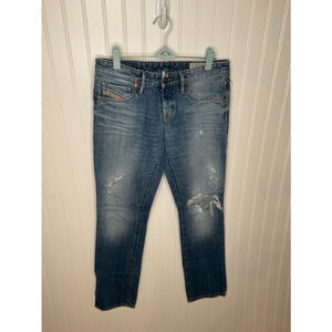 Women's Diesel My Boy Low rise slim straight Jeans Blue 27 x 30